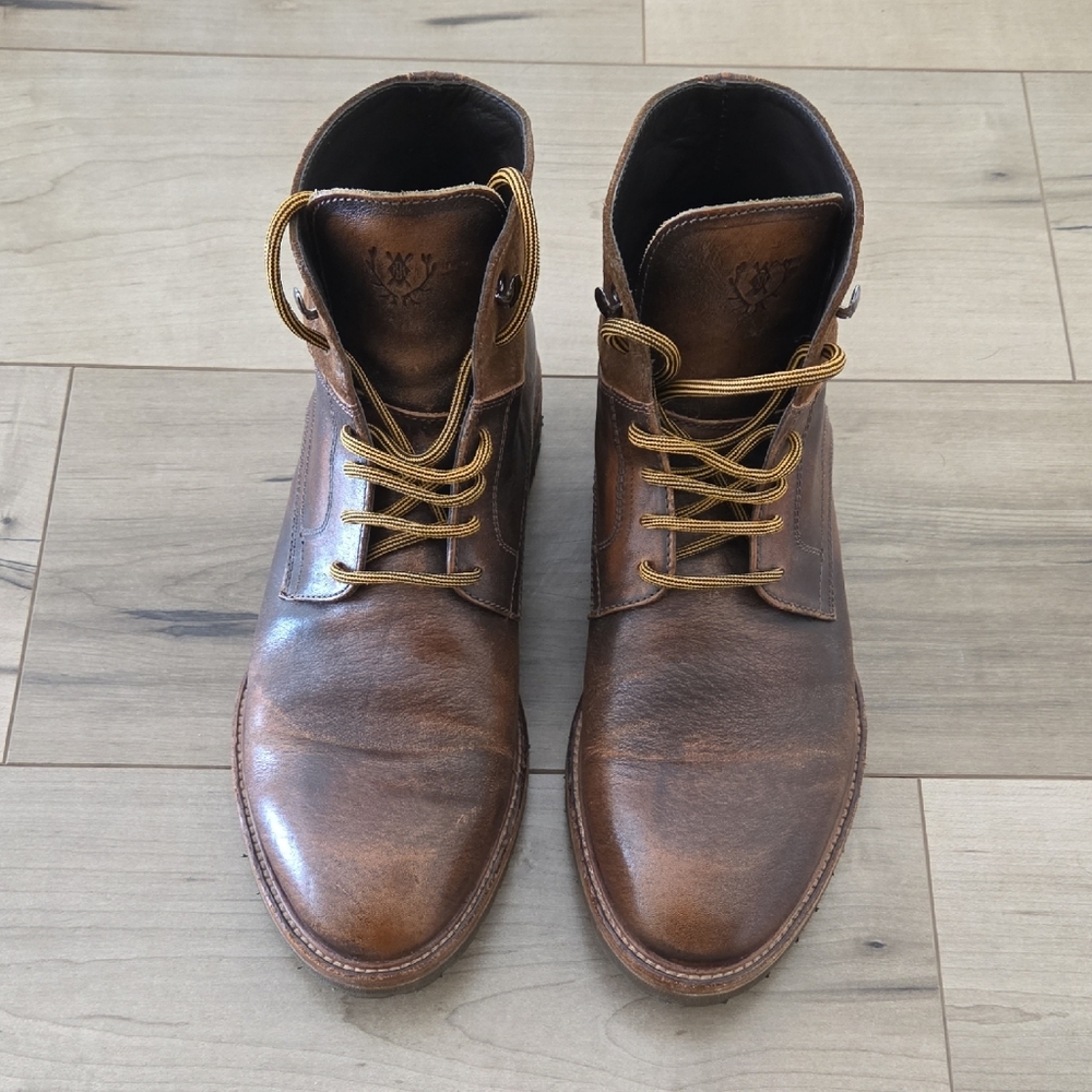Martin Dingman Chestnut Leather Boots
